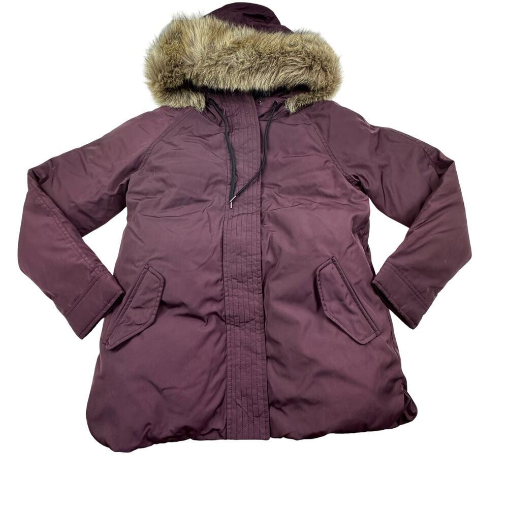 Old Navy Heavy Utility Parka Faux Fur Hood Detail Coat Jacket Women's Size S